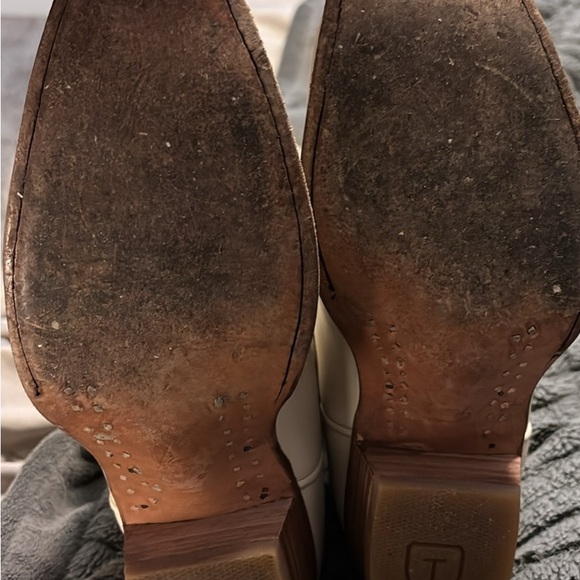 Boots. Tecovas Bone Calfskin Cowboy Boots - Picture 10 of 11